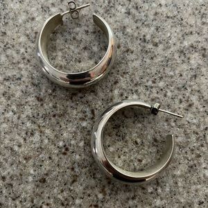 Silver hoops